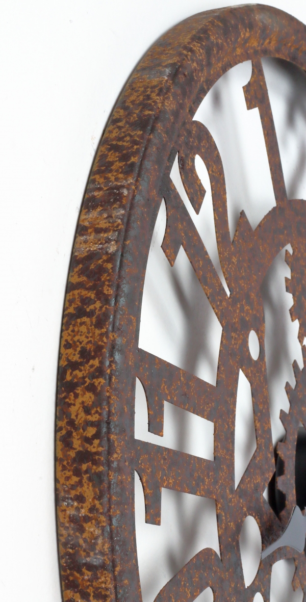 Kovové industriálnej nástenné hodiny 58cm