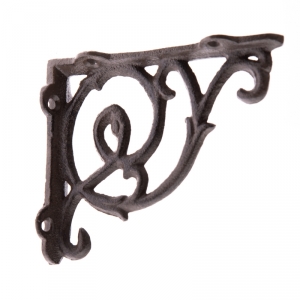 Kovové konzoly s hákom - hnedá 11,5 x 9,5 x 3 cm