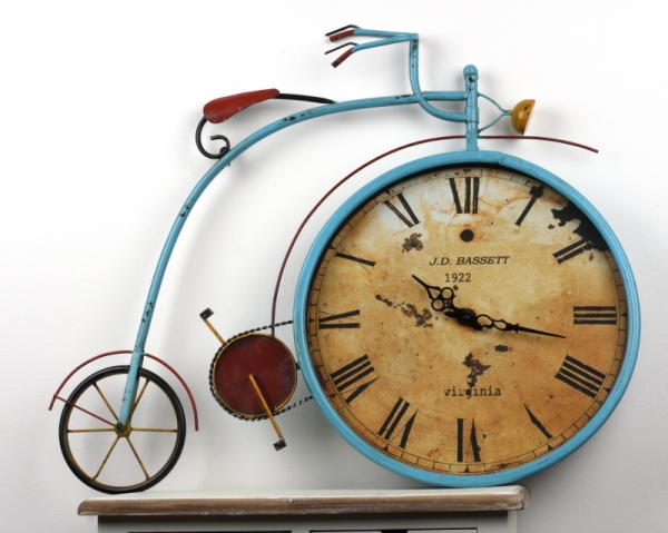 Nástenné hodiny retro kolo 78x67cm