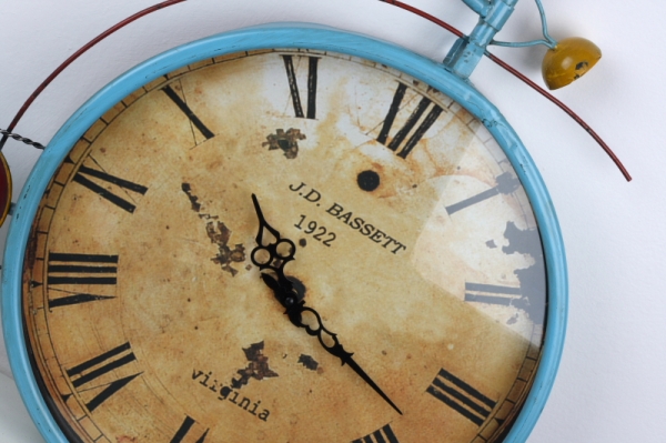 Nástenné hodiny retro kolo 78x67cm