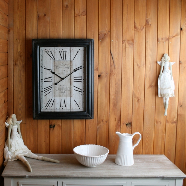 Kovové nástenné hodiny - VYŘAZENO - Paris 1928 44x58cm