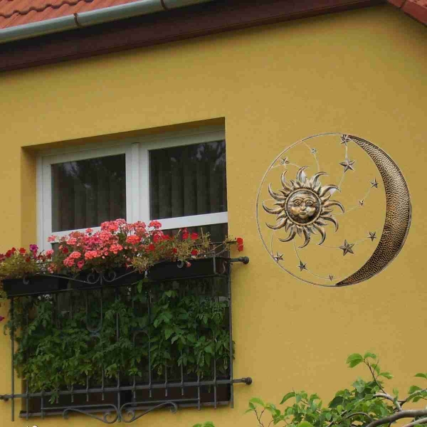 Kovové slnko na stenu 75cm