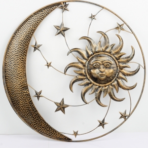 Kovové slnko na stenu prave 75cm