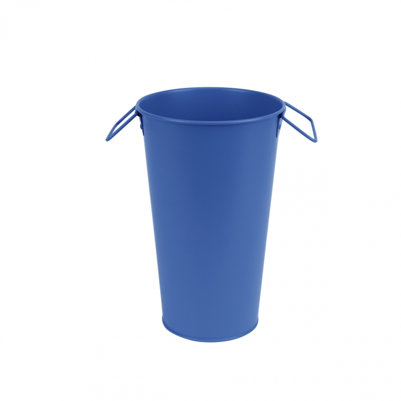 Kovové vázy záhradný v. 17,8 cm tmavo modrá