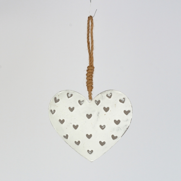 Kovové závesné srdce 13×22×3cm