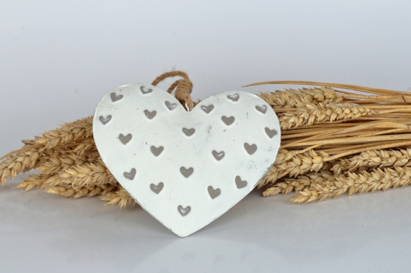 Kovové závesné srdce 13×22×3cm