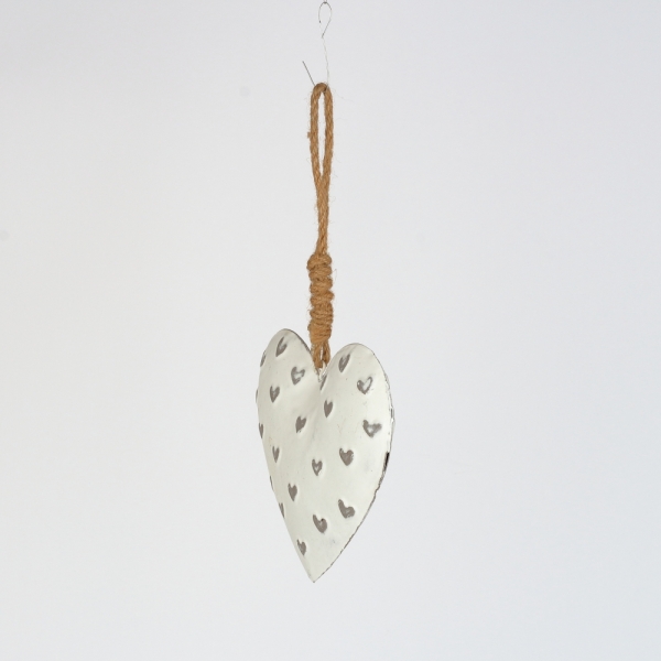 Kovové závesné srdce 13×22×3cm