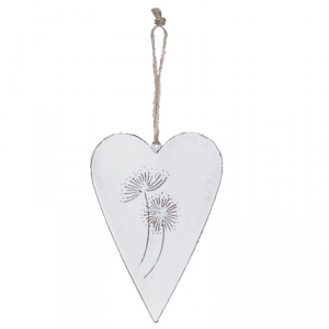 Kovové závesné srdce Jarné prebudenie - púpava
