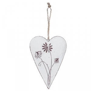 Kovové závesné srdce Jarné prebudenie