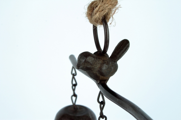 Kovové zvončeky s vtáčikom