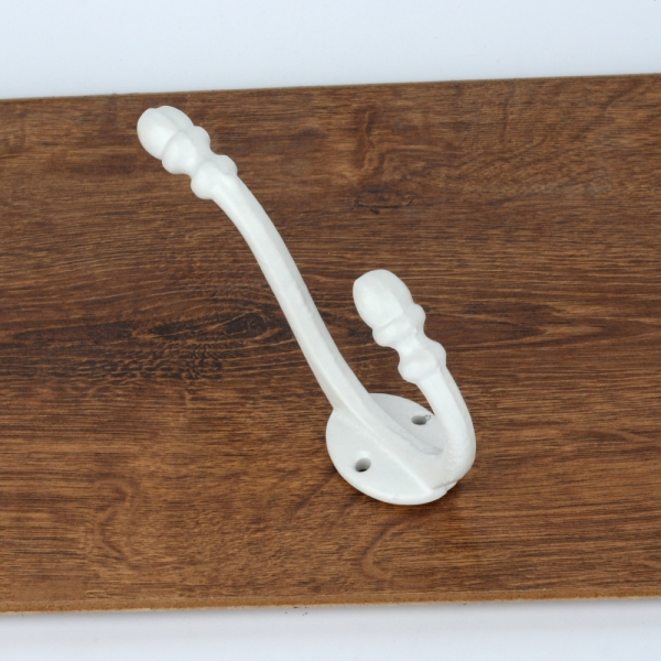 Kovový biely háčik 3x8x12cm