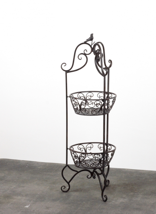 Kovový okrúhly stojan na kvety 90cm 