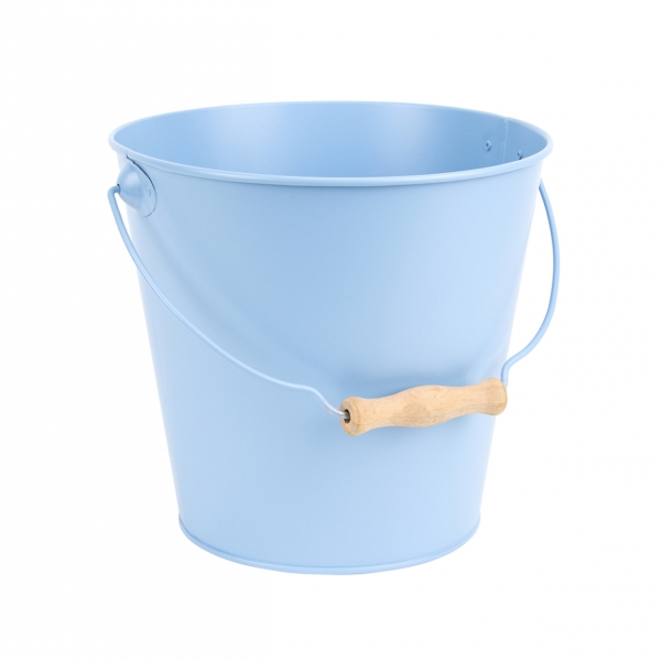 Kovový kýbel v. 20,5 cm, svetlo modrá