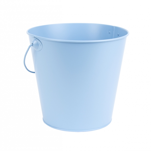 Kovový kýbel v. 20,5 cm, svetlo modrá