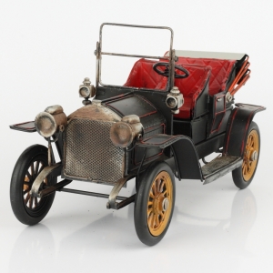 Kovový model auta černo-červené 33cm