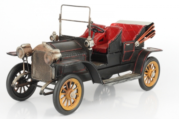 Kovový model auta černo-červené 33cm