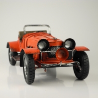 Kovový model auta - červená bugatka 31cm