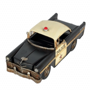 Kovový model auta polícia čierný