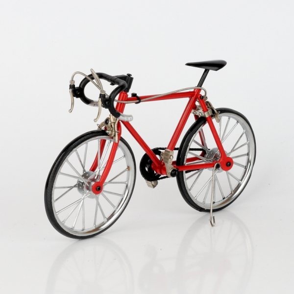 Kovový model červeného bicykla 22x14cm