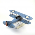 Kovový model lietadla modrý 30 cm