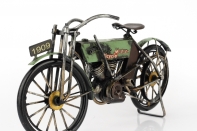Kovový model motobicykel zelené 30cm