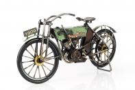 Kovový model motobicykel zelené 30cm