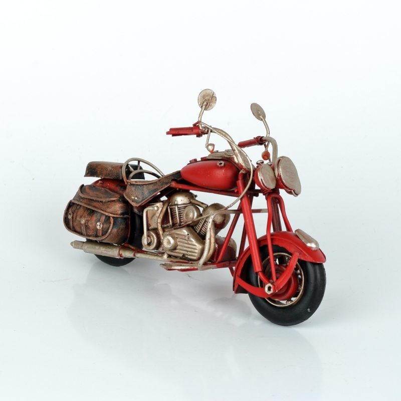Kovový model motorky červený