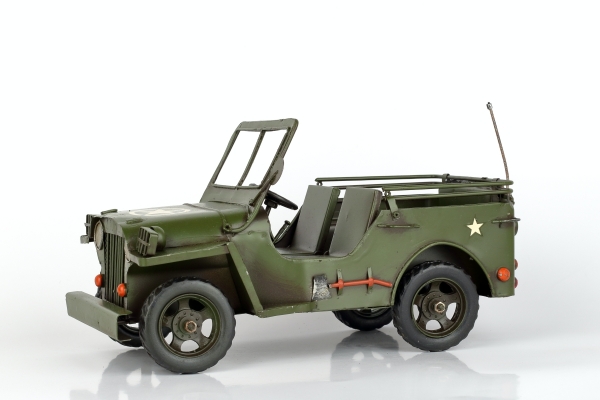 Kovový model vojenský džíp 31cm