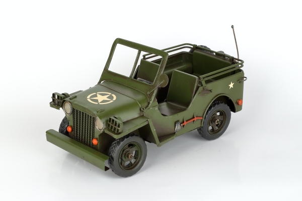 Kovový model vojenský džíp 31cm