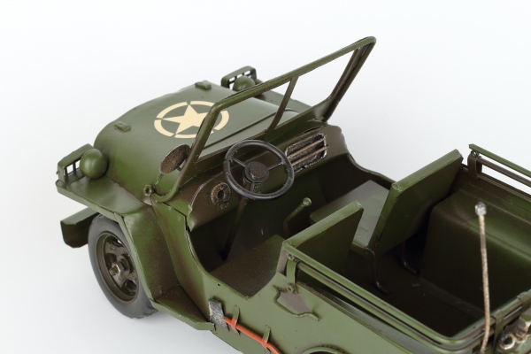 Kovový model vojenský džíp 31cm