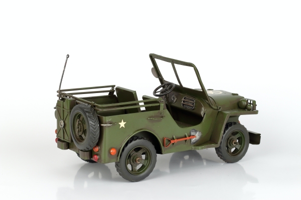 Kovový model vojenský džíp 31cm