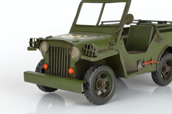 Kovový model vojenský džíp 31cm
