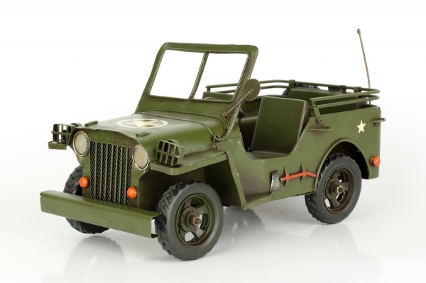 Kovový model vojenský džíp 31cm
