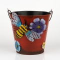 Kovový obal vedro včela 17x16cm