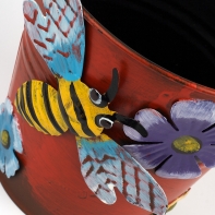 Kovový obal vedro včela 17x16cm