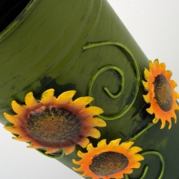 Kovový obal váza slnečnica 17x12cm