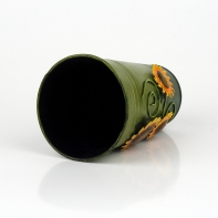 Kovový obal váza slnečnica 17x12cm