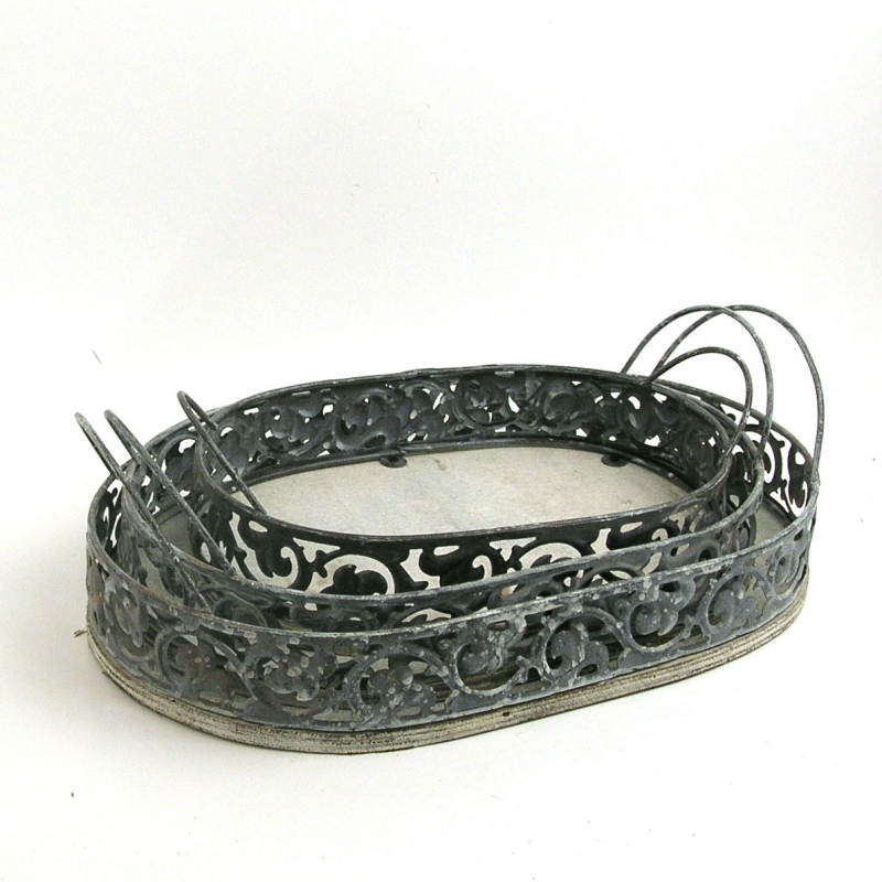 Kovový podnos 3kusy