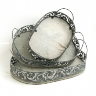 Kovový podnos 3kusy