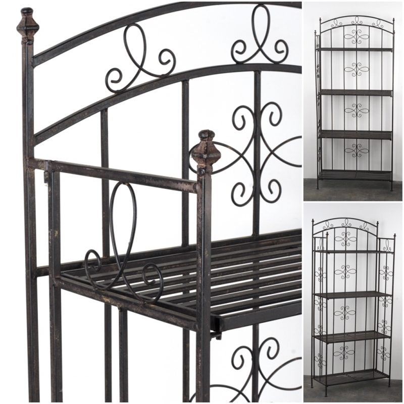 Kovový regál 4 police 162x71x30cm