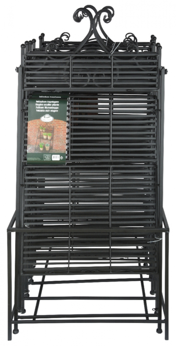 Kovový regál s ozdobnými policami 55,2x45,5x114,2cm