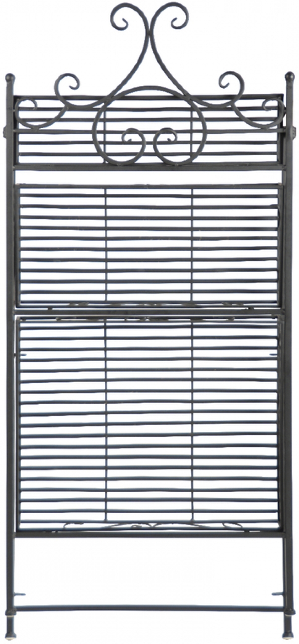 Kovový regál s ozdobnými policami 55,2x45,5x114,2cm