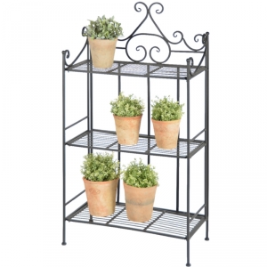 Kovový regál s policami 60x30,5x113,2cm