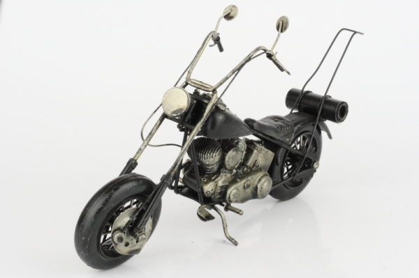 Kovový retro model motorka chopper 32cm