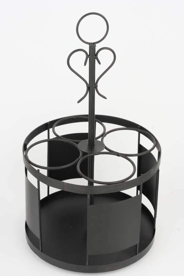 Kovový stojan na 4 fľaše vína 40cm