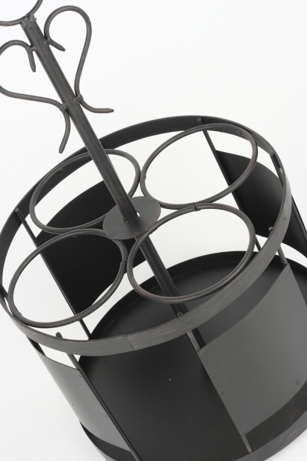 Kovový stojan na 4 fľaše vína 40cm