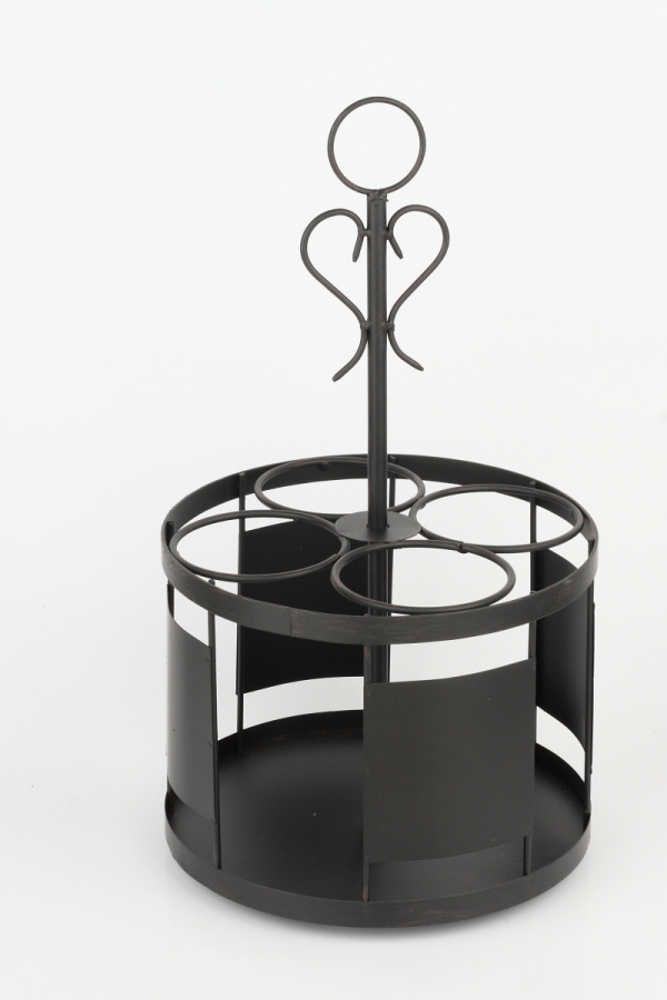 Kovový stojan na 4 fľaše vína 40cm