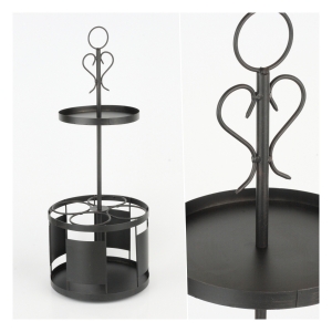 Kovový stojan na 4 fľaše vína 60cm