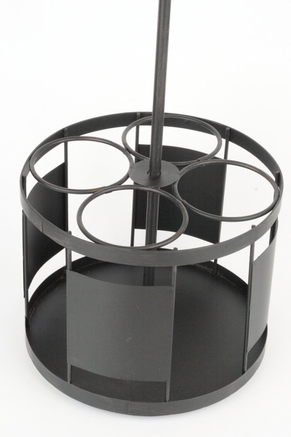 Kovový stojan na 4 fľaše vína 60cm