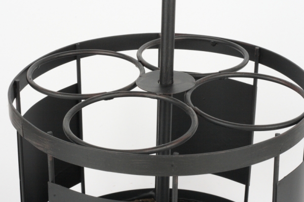 Kovový stojan na 4 fľaše vína 60cm